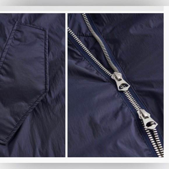 Oversized Down Bomber Jacket 💙 Navy Blue - Picture 6 of 7